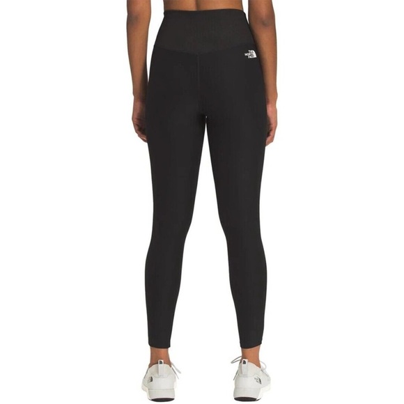 New w Tags! North Face Women Dune Sky 7/8 Tights Black XS Side Pocket High Rise - Picture 2 of 3